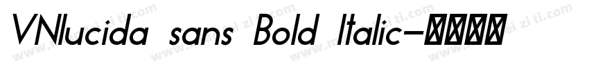 VNlucida sans Bold Italic字体转换